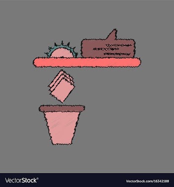 Flat shading style icon paper and trash vector image