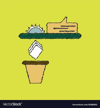 Flat shading style icon paper and trash vector image