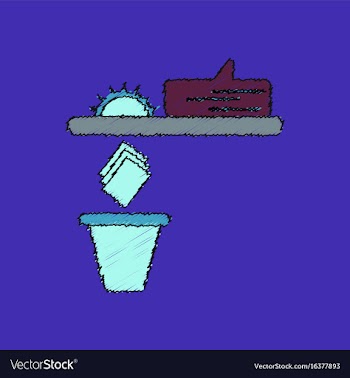Flat shading style icon paper and trash vector image