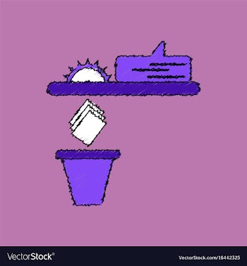 Flat shading style icon paper and trash vector image