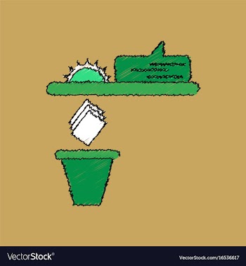 Flat shading style icon paper and trash vector image