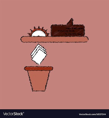 Flat shading style icon paper and trash vector image