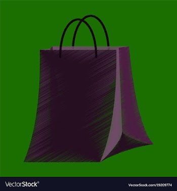 Flat shading style icon paper bag vector image