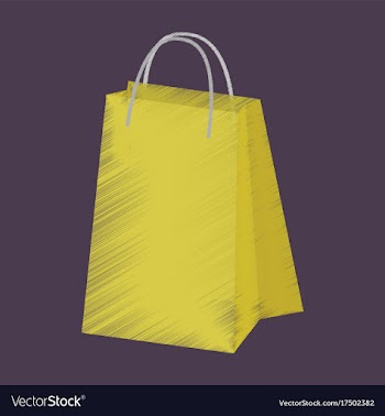 Flat shading style icon paper bags vector image