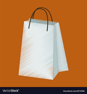 Flat shading style icon paper bags vector image