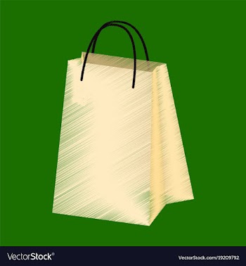 Flat shading style icon paper bags vector image