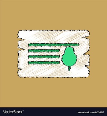 Flat shading style icon paper from tree vector image