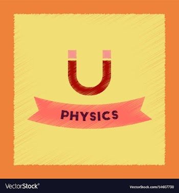 Flat shading style icon physics lesson vector image