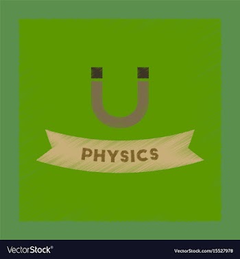 Flat shading style icon physics lesson vector image