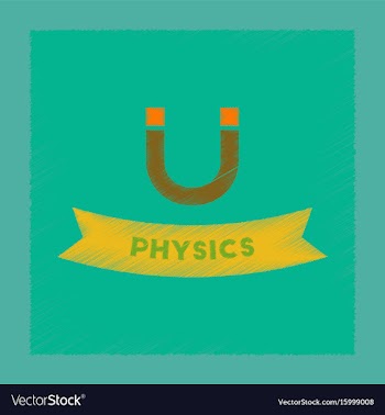 Flat shading style icon physics lesson vector image