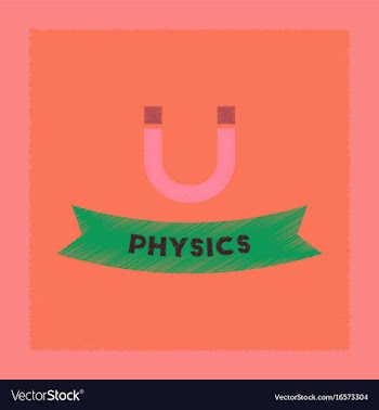 Flat shading style icon physics lesson vector image
