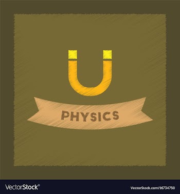Flat shading style icon physics lesson vector image