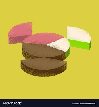 Flat shading style icon pie chart infographics vector image