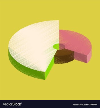 Flat shading style icon pie chart infographics vector image