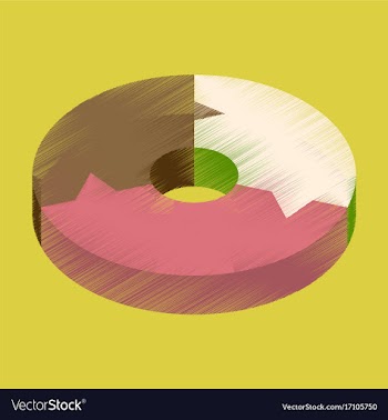 Flat shading style icon pie chart infographics vector image