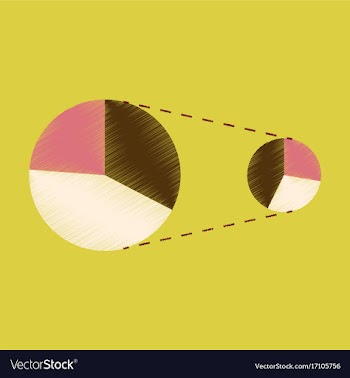 Flat shading style icon pie chart infographics vector image