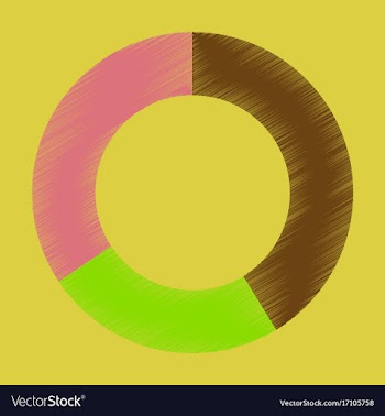 Flat shading style icon pie chart infographics vector image