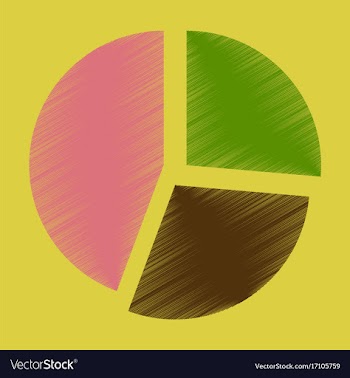 Flat shading style icon pie chart infographics vector image