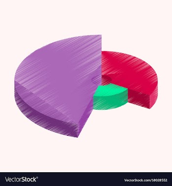 Flat shading style icon pie chart infographics vector image