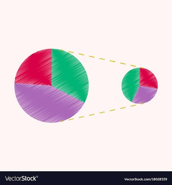 Flat shading style icon pie chart infographics vector image