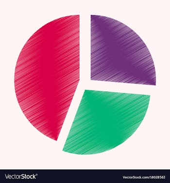 Flat shading style icon pie chart infographics vector image