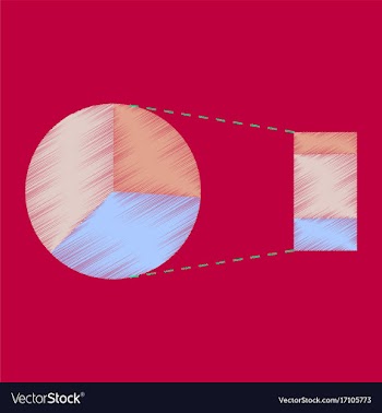 Flat shading style icon pie chart vector image