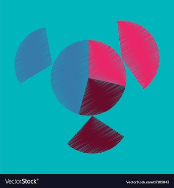 Flat shading style icon pie chart vector image