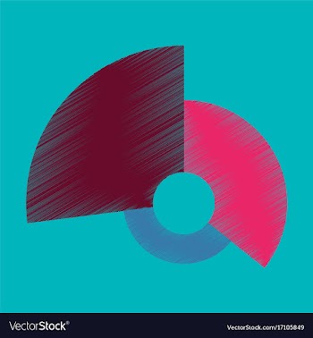 Flat shading style icon pie chart vector image