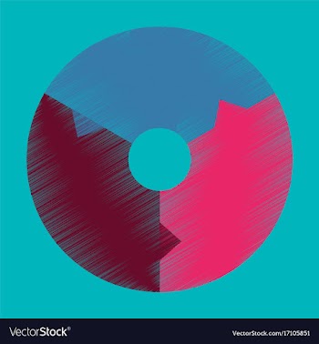 Flat shading style icon pie chart vector image