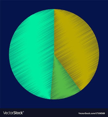 Flat shading style icon pie chart vector image