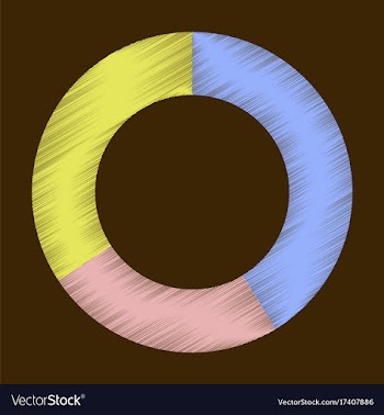 Flat shading style icon pie chart vector image