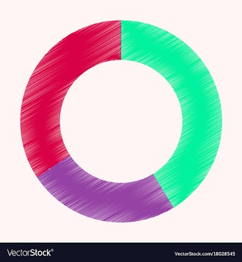 Flat shading style icon pie chart vector image