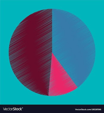 Flat shading style icon pie chart vector image