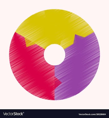 Flat shading style icon pie chart vector image