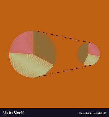 Flat shading style icon pie chart vector image