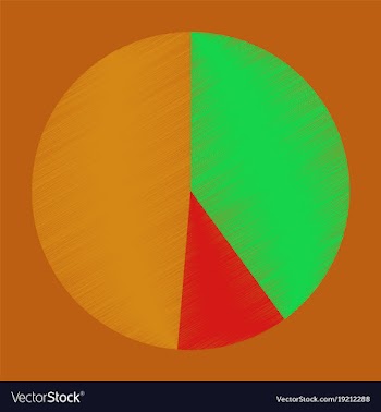 Flat shading style icon pie chart vector image