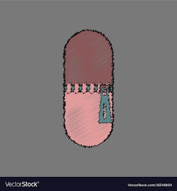Flat shading style icon pill vector image