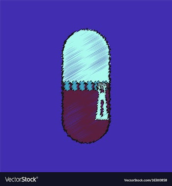 Flat shading style icon pill vector image