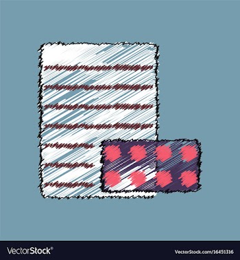 Flat shading style icon pills and a prescription vector image
