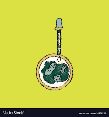 Flat shading style icon pipette and bacteria vector image
