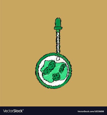 Flat shading style icon pipette and bacteria vector image