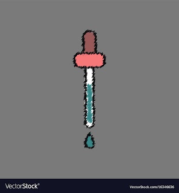 Flat shading style icon pipette vector image