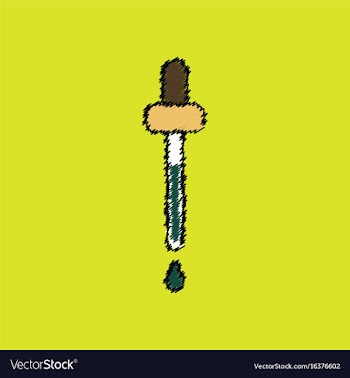 Flat shading style icon pipette vector image