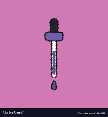 Flat shading style icon pipette vector image