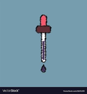 Flat shading style icon pipette vector image