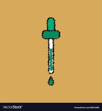 Flat shading style icon pipette vector image