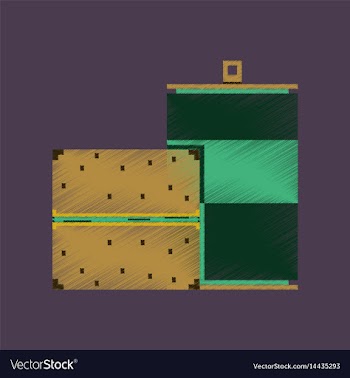 Flat shading style icon pixel burger and can of vector image