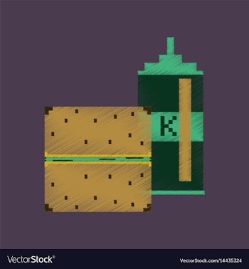 Flat shading style icon pixel burger and ketchup vector image