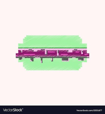 Flat shading style icon pixel burger vector image