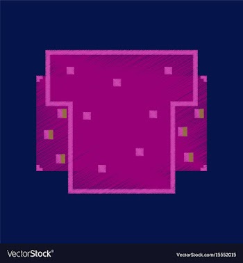 Flat shading style icon pixel burger vector image